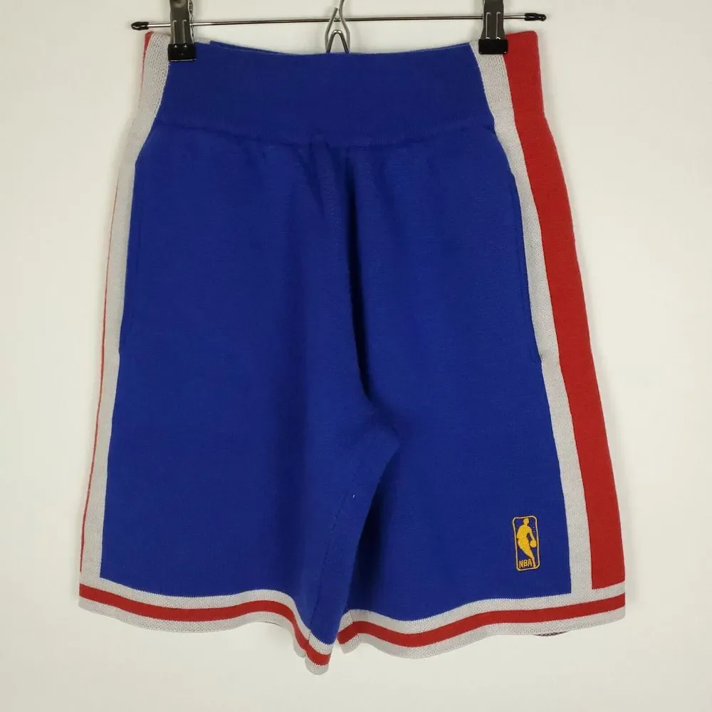 Philadelphia 76ers‎ CLOT Mitchell & Ness NBA XS XSmall Knit Shorts Blue New